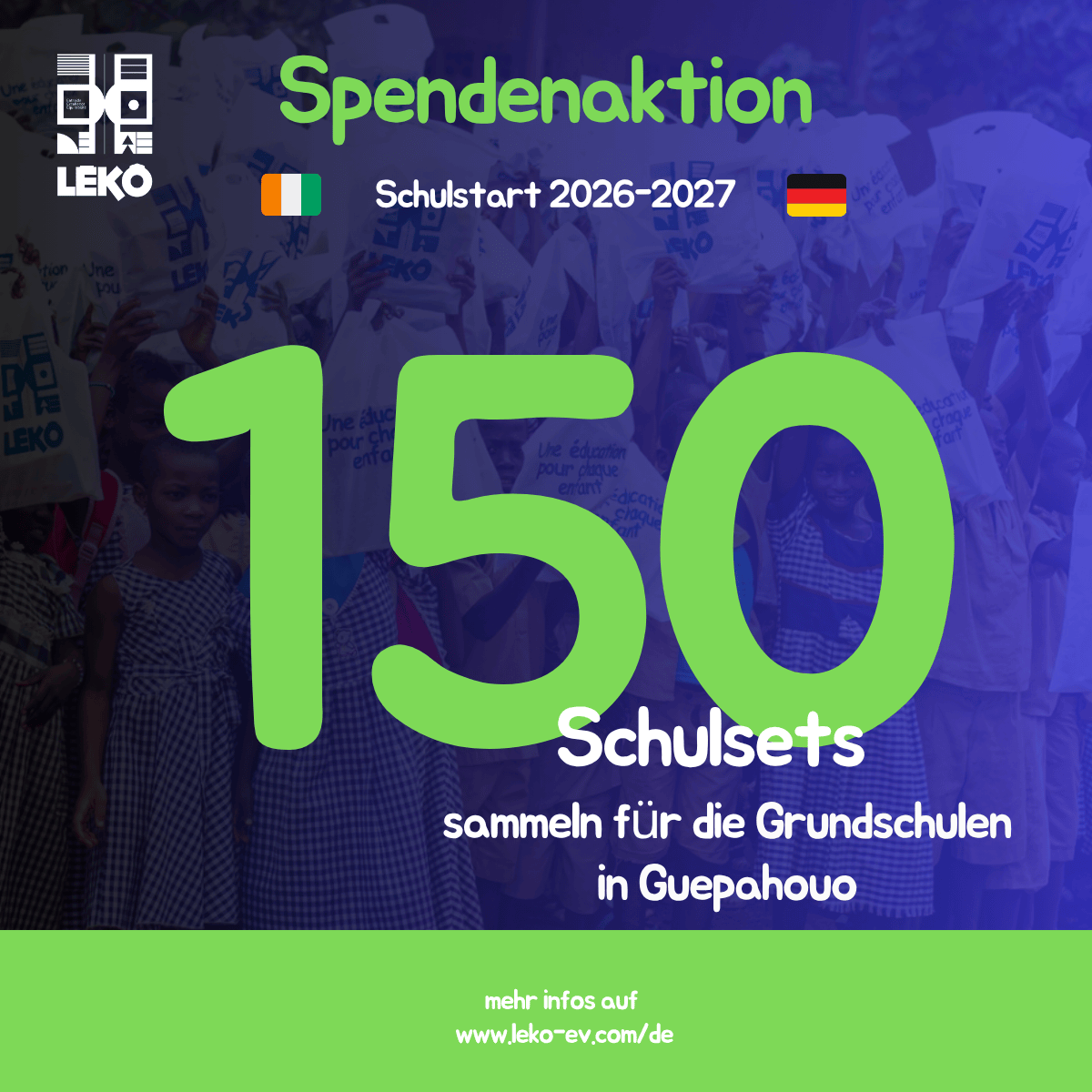 WIR SAMMELN 150 SCHULKITS FÜR DIE KINDER VON GUÉPAHOUO&nbsp;🇨🇮